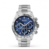 BOSS Ikon 1512963 Ceas Bărbați Cronograf Quartz Cadran Albastru Argintiu 44mm