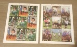 MONGOLIA COPII SI SPORTURI 2 COLI DANTELATE MNH