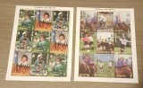 MONGOLIA COPII SI SPORTURI 2 COLI DANTELATE MNH, Nestampilat