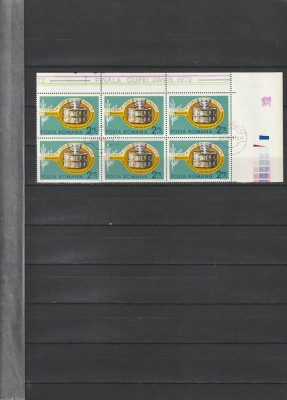 FINALA CUPEI DAVIS ( LP 809 ) 1972 OBLITERATA BLOC DE 6 foto
