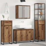 vidaXL Set de mobilier pentru baie cu sertar Lemn vechi Lemn compozit 3403050