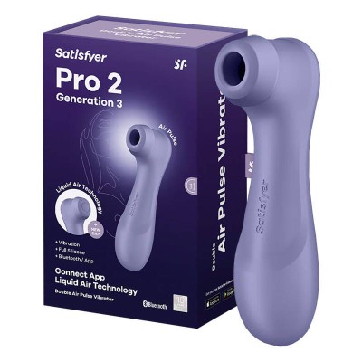 Vibrator clitoridian Satisfyer Pro 2 Generation 3, tehnologie Liquid Air, waterproof, APP# foto