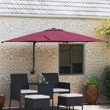 vidaXL Parasol de Grădină Roșu bordo 248.5 x 247.5 x 160 cm țesătură 42003255