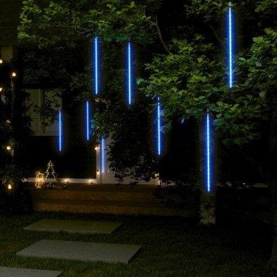 Lumini de meteoriți 8 buc. albastru 50 cm 288 LED-uri int./ext. foto