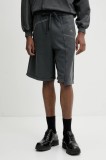 A-COLD-WALL* pantaloni scurti din bumbac barbati, culoarea gri, ACWMB327