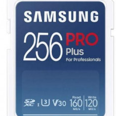 Card de memorie Samsung PRO Plus MB-SD256K/EU, SDXC, 256GB, UHS-I U3, V30, Clasa 10