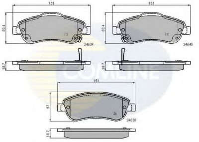 Set placute frana,frana disc HONDA CR-V IV (RE) (2012 - 2016) COMLINE CBP31705 foto