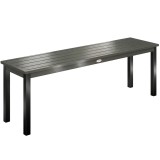 Outsunny Bancă de grădină cu 2 locuri, 130x34x43 cm, gri | Aosom Romania