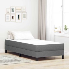 Saltea de pat cu saltea Gri deschis 80 x 200 cm țesătură