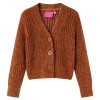 Cardigan tricotat pentru copii, coniac, 128