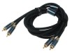 Cablu RCA mufă x2, 1m, Placare aurit negru, Vention