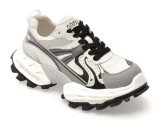 Pantofi sport GRYXX albi, 8859, din piele ecologica