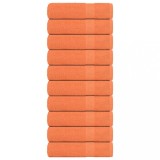 VidaXL Prosoape de baie 10 buc Portocaliu 360 g/m&sup2; 100% bumbac