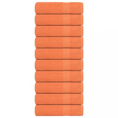 vidaXL Prosoape de m&amp;acirc;nă 10 buc Portocaliu 360 g/m&amp;sup2; 100% bumbac foto