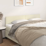 VidaXL Tăblii de pat, 2 buc, crem, 90x5x78/88 cm, piele ecologică