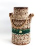 Vaza ceramica mare de podea JOPEKO 32 cm inaltime Fat lava maro verde Germania mid century modern anii &#039;70
