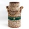 vaza ceramica mare de podea JOPEKO 32 cm inaltime Fat lava maro verde Germania mid century modern anii &#039;70