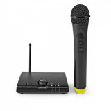 Microfon wireless Nedis 1 canal cu autonomie receptor 5 ore negru