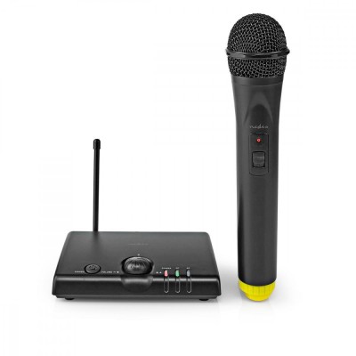 Microfon wireless Nedis 1 canal cu autonomie receptor 5 ore negru foto
