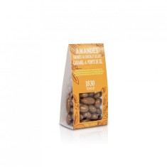 Migdale Invelite in Ciocolata cu Lapte si Caramel Sarat, 125 g | Maison Bremond 1830