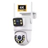 Camera de Supraveghere WIFI de Exterior 5MP cu doua lentile, Impermeabila, cu Vedere de Noapte Full Color si Retea IP, Oem