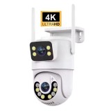 Camera de Supraveghere WIFI de Exterior 5MP cu doua lentile, Impermeabila, cu Vedere de Noapte Full Color si Retea IP, Oem