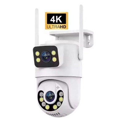 Camera de Supraveghere WIFI de Exterior 5MP cu doua lentile, Impermeabila, cu Vedere de Noapte Full Color si Retea IP foto