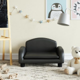 Canapea pentru copii, negru, 50x40x30 cm, piele ecologica GartenMobel Dekor, vidaXL