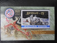 Ungaria-Apollo 15-bloc MNH foto