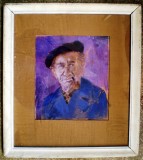 T.084 TABLOU PASTEL PORTRET SEMNAT GHEORGHE GLAUBER, Portrete, Altul