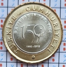 Turcia 1 lira 2012 UNC - Court of Accounts - km 1282 - A020 foto