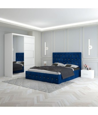 Dormitor Eric Albastru 160x200cm foto