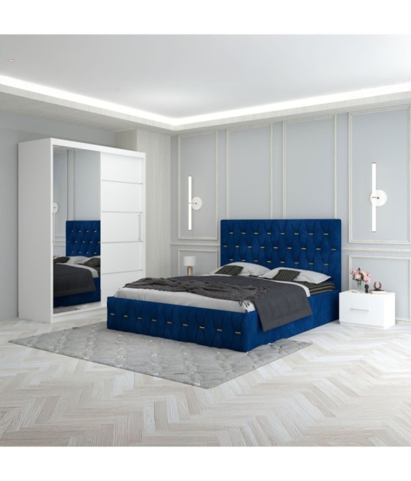 Dormitor Eric Albastru 160x200cm