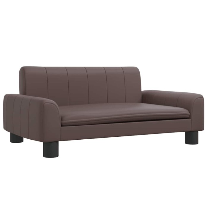 Canapea pentru copii maro 70x45x30 cm piele artificiala