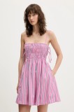 Abercrombie &amp; Fitch rochie culoarea roz, mini, evazată, KI159-5820
