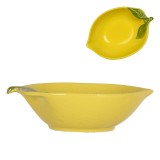 Cumpara ieftin Bol ceramica galbena verde Lamaie 18x12x5 cm, 225 ml