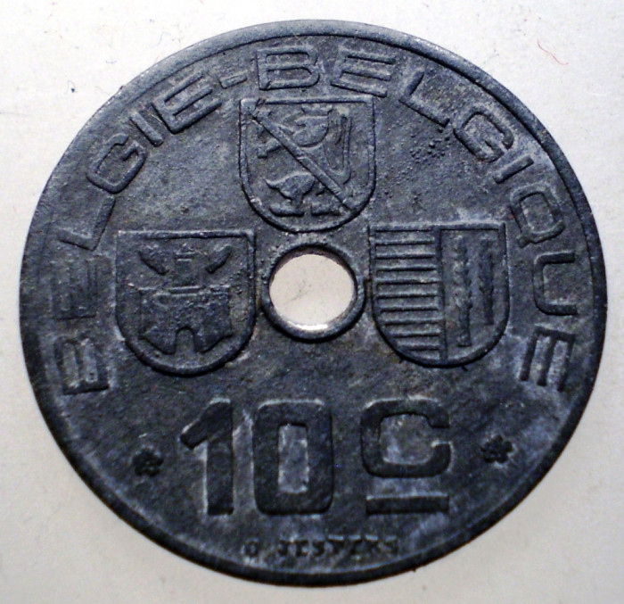 7.314 BELGIA WWII 10 CENTIMES 1943