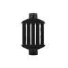Burlan recuperator caldura, tabla emailata, D 130 mm, negru