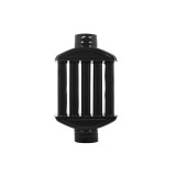 Burlan recuperator caldura, tabla emailata, D 130 mm, negru