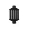 Burlan recuperator caldura, tabla emailata, D 130 mm, negru