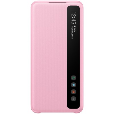 Husa Plastic Samsung Galaxy S20 G980 / Samsung Galaxy S20 5G G981, Clear View, Roz EF-ZG980CPEGEU foto