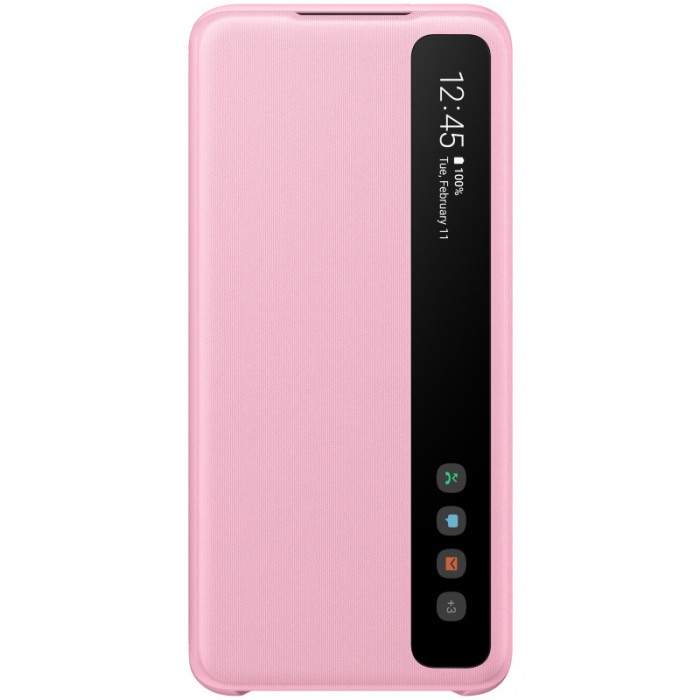 Husa Plastic Samsung Galaxy S20 G980 / Samsung Galaxy S20 5G G981, Clear View, Roz EF-ZG980CPEGEU