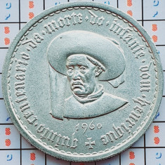 Portugalia 10 Escudos (Prince Henry the Navigator) 1960 argint - km 588 - A034