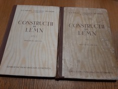 CONSTRUCTII DE LEMN - 2 Vol. - G.G. Karlsen, V. V. Bolsakov - 1955, 362+341 p.
