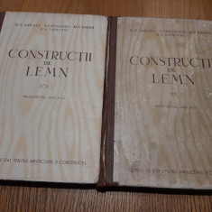 CONSTRUCTII DE LEMN - Vol. - G.G. Karlsen, V. V. Bolsakov - 1955, 362+341 p.