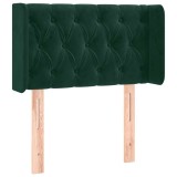 Cumpara ieftin Tablie pat cu aripioare verde inchis 83x16x78/88 cm catifea