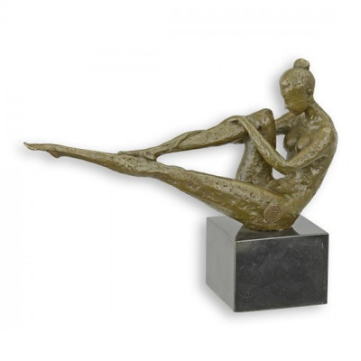 Nud modern- statueta din bronz pe soclu din marmura BX-40 foto