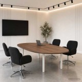 Cumpara ieftin Scaune birou cu rotire 4 buc. Tesatura 54 x 58 x 90 cm Negru