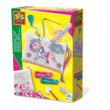 Set creativ DIY copii- Geanta brodata cu unicorn si accesorii, SES Creative