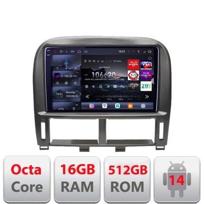 Navigatie Lexus LS 1999-2006 Edotec Kit- LS-99 8 core QLED 2K 16+512 360 Android Waze USB Navigatie Internet Youtube Radio CarStore Technology